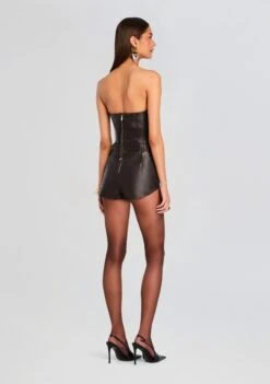 Pernille Leather Romper -Retrofete Clothing Shop Ecommerce Crop 25 08 06 Pernille Leather Romper Tobacco 0870 ECOMM