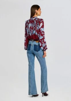 Hiba Top -Retrofete Clothing Shop Ecommerce Crop 25 08 19 HIBATOP MERLOT 0286 ECOMM