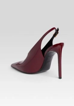 Celia Leather Slingback -Retrofete Clothing Shop Ecommerce Crop CELIALEATHERSLINGBACK BURGUNDY 169 ECOMM