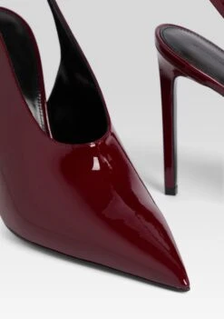 Celia Leather Slingback -Retrofete Clothing Shop Ecommerce Crop CELIALEATHERSLINGBACK BURGUNDY 170 ECOMM