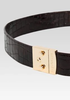 Celeste Belt -Retrofete Clothing Shop Ecommerce Crop FW24 CELESTEBELT BURGUNDYCROCO 196 ECOMM