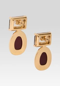 Beth Earrings -Retrofete Clothing Shop Ecommerce Crop FW25 BETHEARRING GOLDGARNET 339 ECOMM