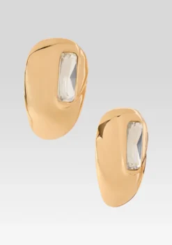 Bianca Earrings -Retrofete Clothing Shop Ecommerce Crop FW25 BIANCAEARRING GOLDCLEAR 302 ECOMM scaled