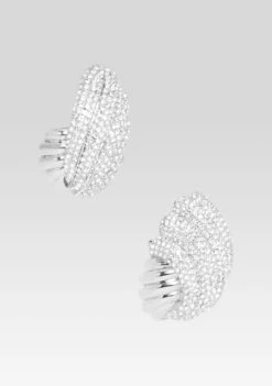 Leanne Earrings -Retrofete Clothing Shop Ecommerce Crop FW25 LEANNEEARRING SILVERPAVE 399 ECOMM