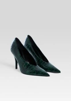 Corinna Leather Heel -Retrofete Clothing Shop Ecommerce Crop HL25 CORINNALEATHERHEEL PINE 220 ECOMM