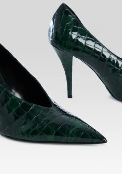 Corinna Leather Heel -Retrofete Clothing Shop Ecommerce Crop HL25 CORINNALEATHERHEEL PINE 222 ECOMM