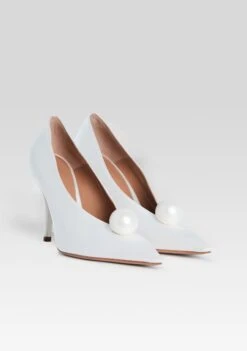 Corinna Satin Heel 7 Corinna Satin Heel -Retrofete Clothing Shop Ecommerce Crop HL25 CORINNASATINHEEL WINTERWHITEWITHPEARL 332 ECOMM