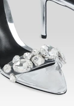 Hanna Gemstone Sandal -Retrofete Clothing Shop Ecommerce Crop HL25 HANNAGEMSTONESANDAL SILVER 378 ECOMM