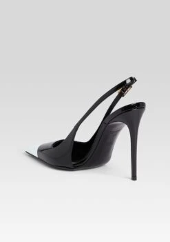 Simona Leather Slingback -Retrofete Clothing Shop Ecommerce Crop HL25 SIMONALEATHERSLINGBACK BLACK 175 ECOMM
