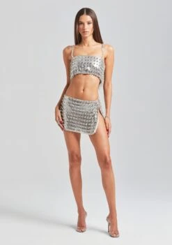 Deandra Embellished Chainmail Skirt 9 Deandra Embellished Chainmail Skirt -Retrofete Clothing Shop Ecommerce Crop Retrofete Ecomm set2 look8 1522 70a5d35c fcd2 47a5 af7c 3de303db449d