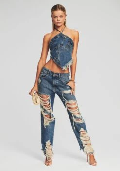 Super Distressed Maggie Jean 9 Super Distressed Maggie Jean -Retrofete Clothing Shop Ecommerce Crop Retrofete eComm 211201 16 0988 b7d3926a e10d 4a4b 929d ef19b96653a8