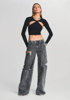 Aston Wide Leg Jean -Retrofete Clothing Shop Ecommerce Crop Retrofete eComm 220830 Shot 11 0048