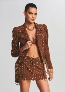Tai Suede Studded Jacket -Retrofete Clothing Shop Ecommerce Crop Retrofete eComm 220830 Shot 14 0044