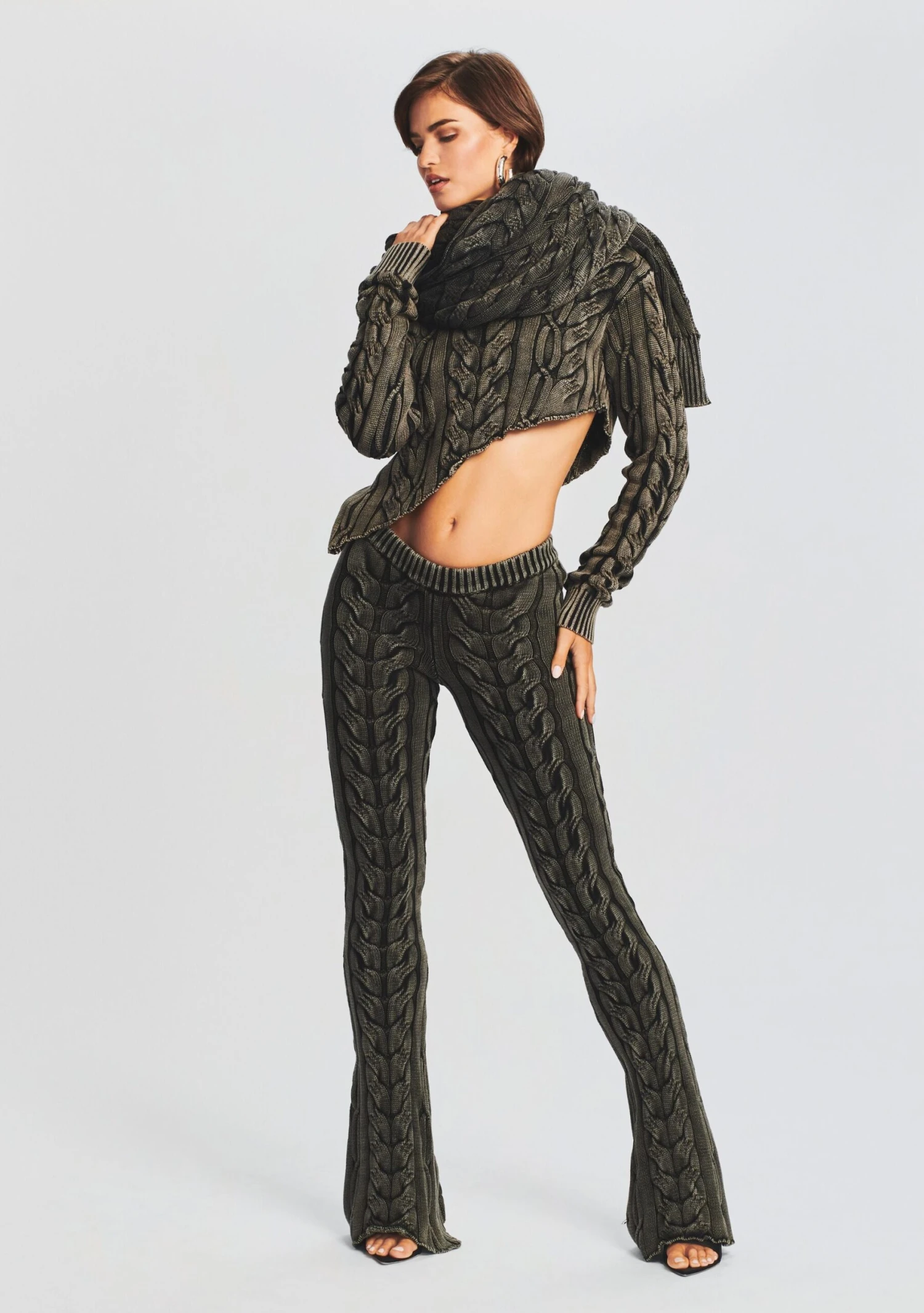 Blanket Cable Knit Scarf 2 Blanket Cable Knit Scarf - Image 2