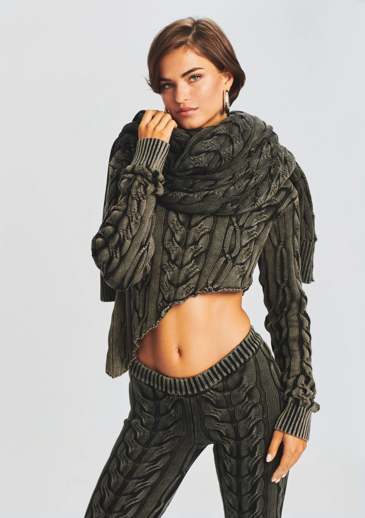 Blanket Cable Knit Scarf 1 Blanket Cable Knit Scarf