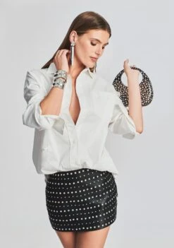 Selena Embellished Leather Skirt 9 Selena Embellished Leather Skirt -Retrofete Clothing Shop Ecommerce Crop Retrofete eComm 221018 Set2 SHOT 20 2400