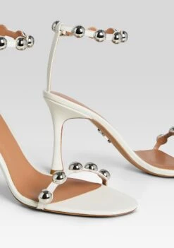 Amata Embellished Heel -Retrofete Clothing Shop Ecommerce Crop SS25 AMATAHEEL WHITESILVER 627 ECOMM a72c9458 81ef 41d3 ad80 4877aa3cb697