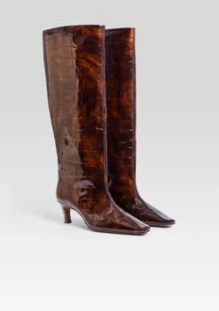 Taliah Boot -Retrofete Clothing Shop FW25 TALIAHBOOT BROWNCROCO 238 ECOMM
