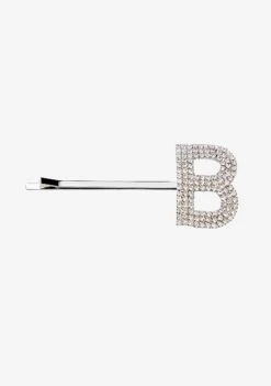 Rhinestone Alphabet Hair Clip -Retrofete Clothing Shop Hair Clip B