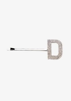 Rhinestone Alphabet Hair Clip -Retrofete Clothing Shop Hair Clip D