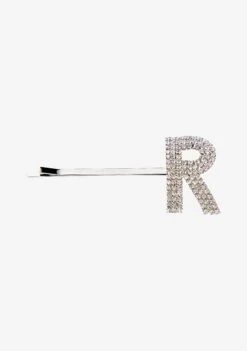 Rhinestone Alphabet Hair Clip -Retrofete Clothing Shop Hair Clip R