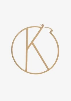 Hoop Letter Earring -Retrofete Clothing Shop K f8b0550b 4374 4024 bfab dcb551c60016