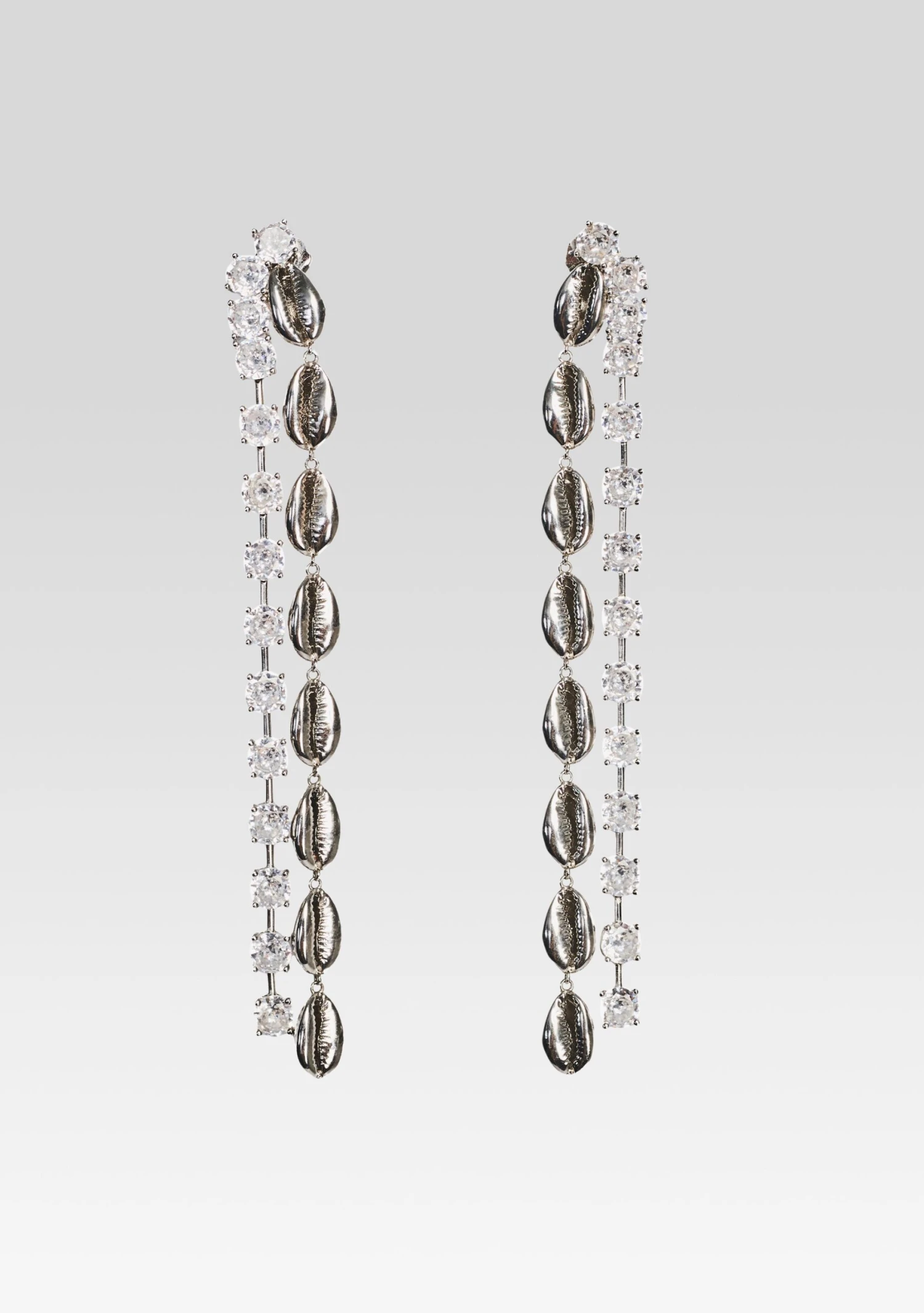 Tyde Crystal Shell Drop Earrings 1 Tyde Crystal Shell Drop Earrings